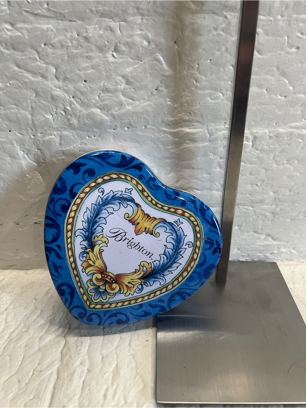 Brighton Collectibles heart-shaped metal tin